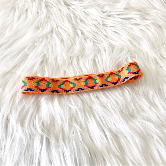 COPY - New neon orange boho geo print headband - Picture 3 of 6